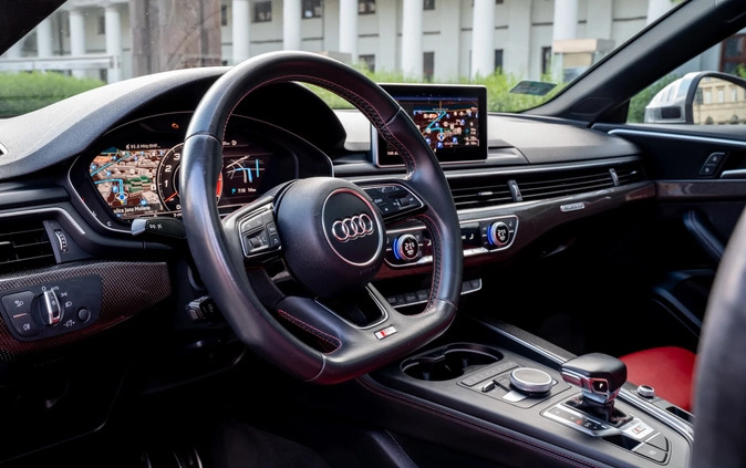 Audi S5 cena 169000 przebieg: 105000, rok produkcji 2018 z Warszawa małe 106